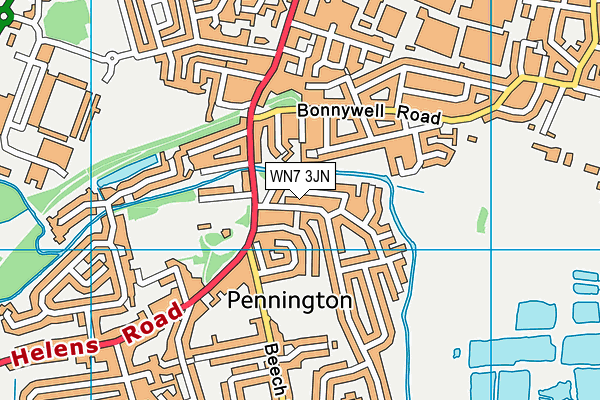 WN7 3JN map - OS VectorMap District (Ordnance Survey)
