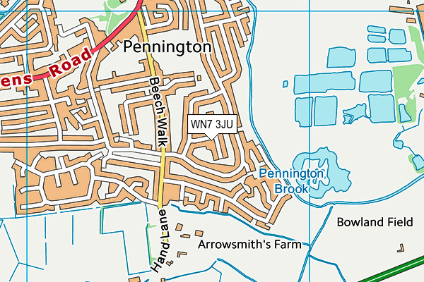 WN7 3JU map - OS VectorMap District (Ordnance Survey)
