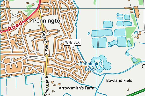 WN7 3JX map - OS VectorMap District (Ordnance Survey)