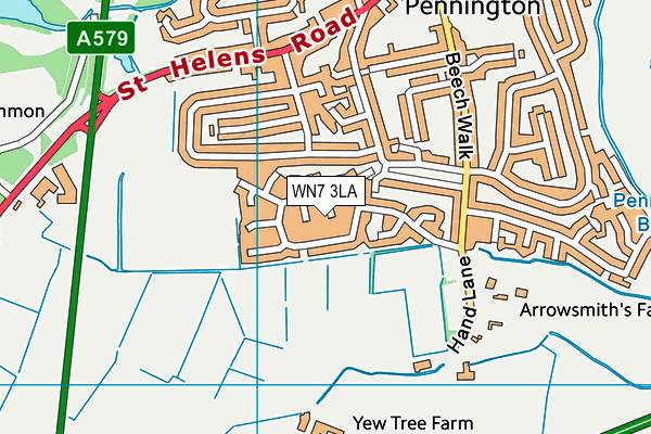 WN7 3LA map - OS VectorMap District (Ordnance Survey)