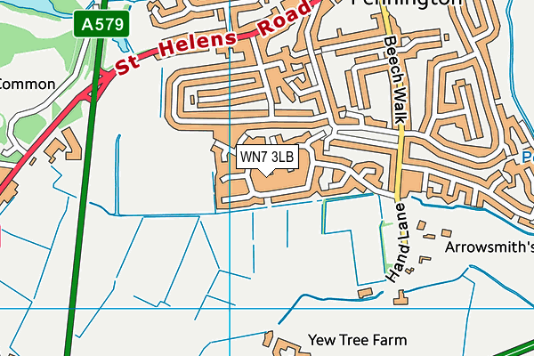 WN7 3LB map - OS VectorMap District (Ordnance Survey)