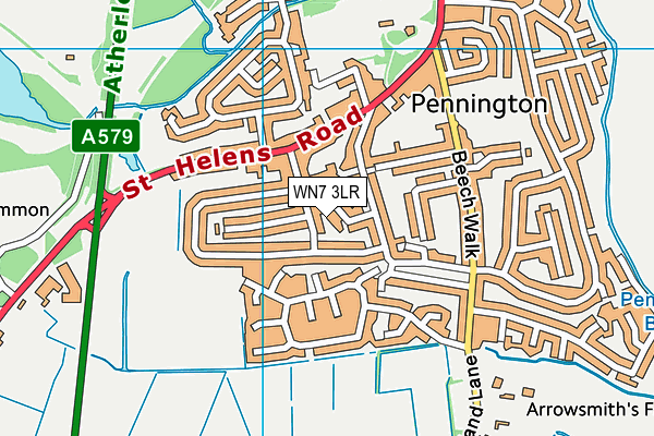 WN7 3LR map - OS VectorMap District (Ordnance Survey)