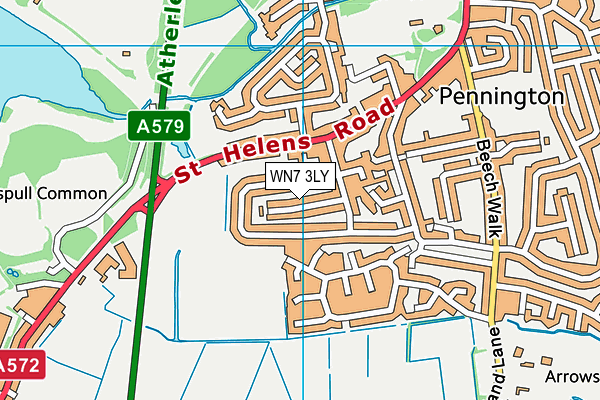 WN7 3LY map - OS VectorMap District (Ordnance Survey)