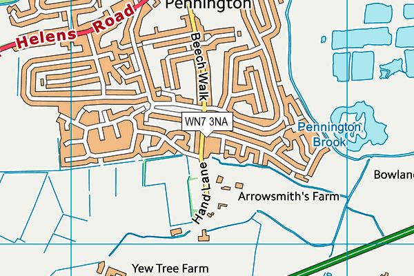 Round Ash Park map (WN7 3NA) - OS VectorMap District (Ordnance Survey)