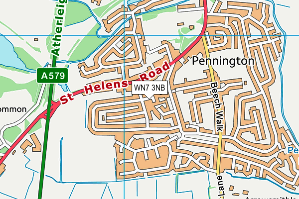 WN7 3NB map - OS VectorMap District (Ordnance Survey)