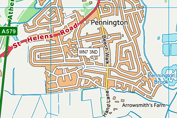 WN7 3ND map - OS VectorMap District (Ordnance Survey)