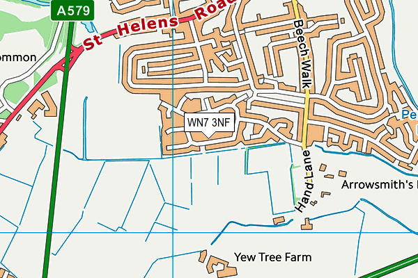 WN7 3NF map - OS VectorMap District (Ordnance Survey)