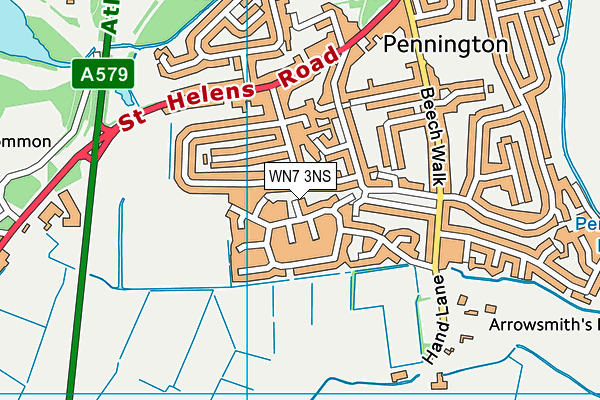 WN7 3NS map - OS VectorMap District (Ordnance Survey)
