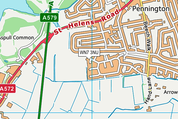 WN7 3NU map - OS VectorMap District (Ordnance Survey)