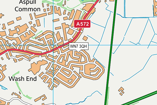 WN7 3QH map - OS VectorMap District (Ordnance Survey)