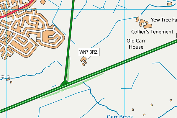 WN7 3RZ map - OS VectorMap District (Ordnance Survey)