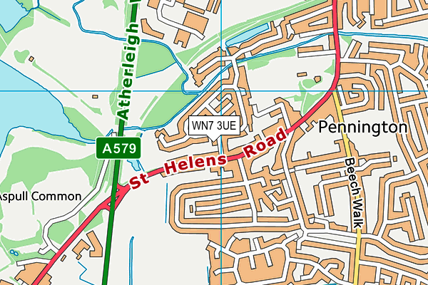 WN7 3UE map - OS VectorMap District (Ordnance Survey)