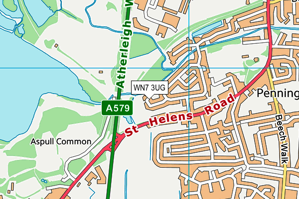 WN7 3UG map - OS VectorMap District (Ordnance Survey)