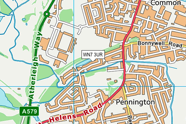 WN7 3UR map - OS VectorMap District (Ordnance Survey)