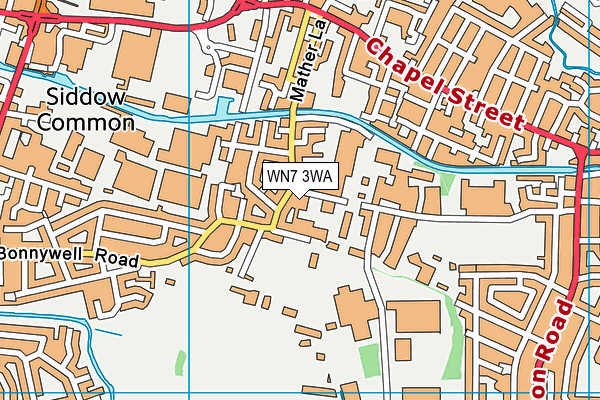 WN7 3WA map - OS VectorMap District (Ordnance Survey)