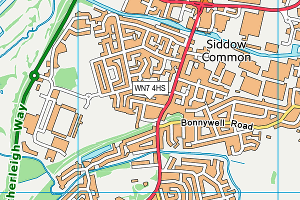 WN7 4HS map - OS VectorMap District (Ordnance Survey)