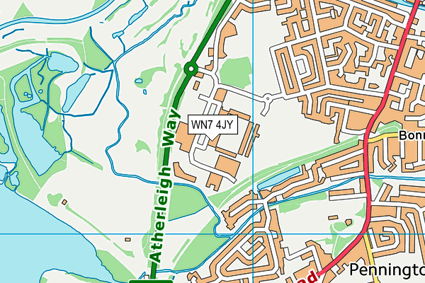 Park Inn Leigh (Closed) map (WN7 4JY) - OS VectorMap District (Ordnance Survey)