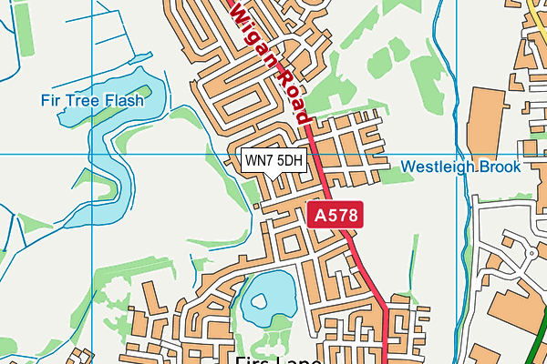 WN7 5DH map - OS VectorMap District (Ordnance Survey)