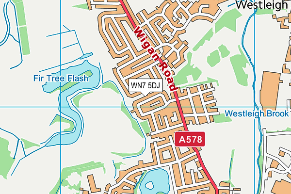 WN7 5DJ map - OS VectorMap District (Ordnance Survey)