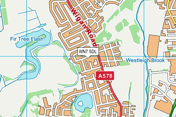 WN7 5DL map - OS VectorMap District (Ordnance Survey)