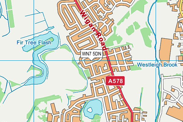WN7 5DN map - OS VectorMap District (Ordnance Survey)