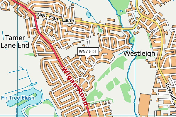WN7 5DT map - OS VectorMap District (Ordnance Survey)
