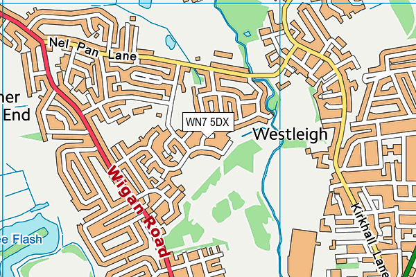 WN7 5DX map - OS VectorMap District (Ordnance Survey)