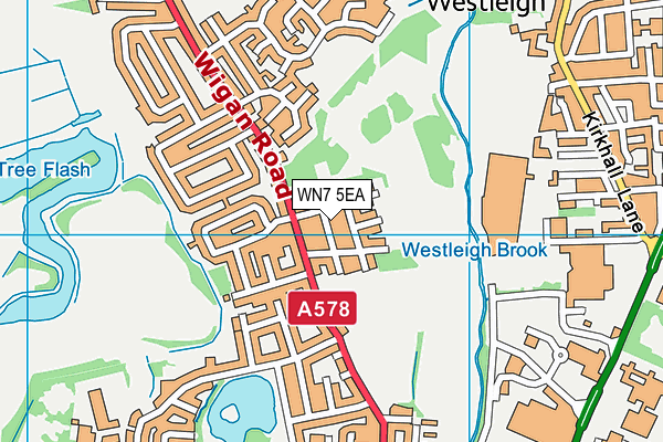 WN7 5EA map - OS VectorMap District (Ordnance Survey)