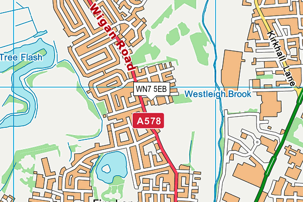WN7 5EB map - OS VectorMap District (Ordnance Survey)