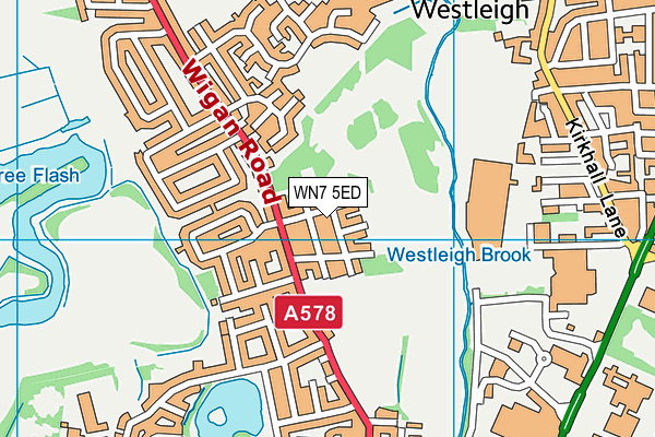 WN7 5ED map - OS VectorMap District (Ordnance Survey)