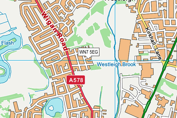 WN7 5EG map - OS VectorMap District (Ordnance Survey)