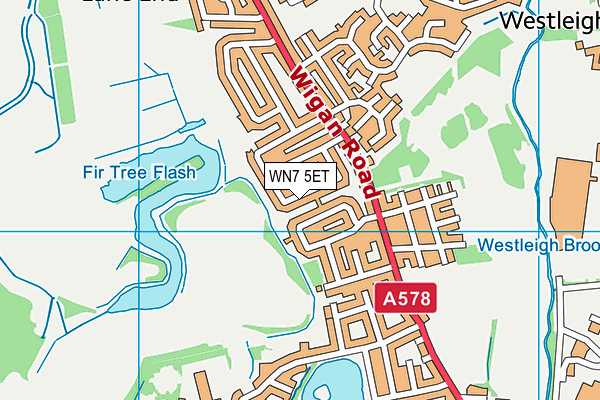 WN7 5ET map - OS VectorMap District (Ordnance Survey)