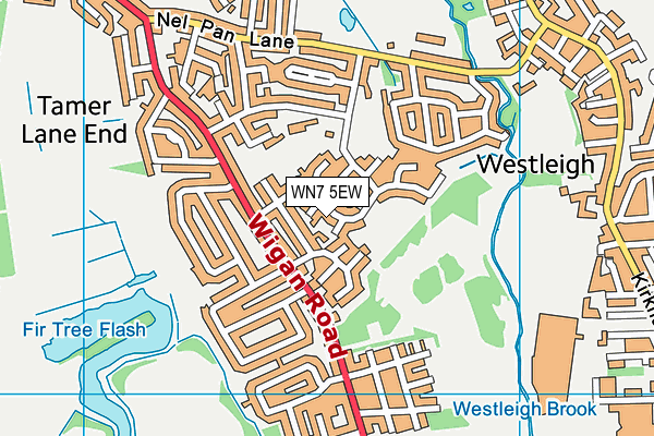 WN7 5EW map - OS VectorMap District (Ordnance Survey)