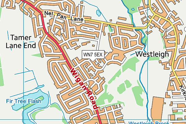 WN7 5EX map - OS VectorMap District (Ordnance Survey)