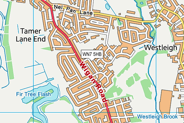WN7 5HB map - OS VectorMap District (Ordnance Survey)