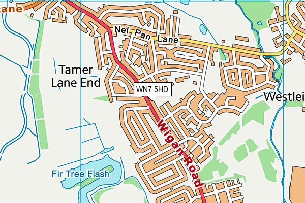WN7 5HD map - OS VectorMap District (Ordnance Survey)