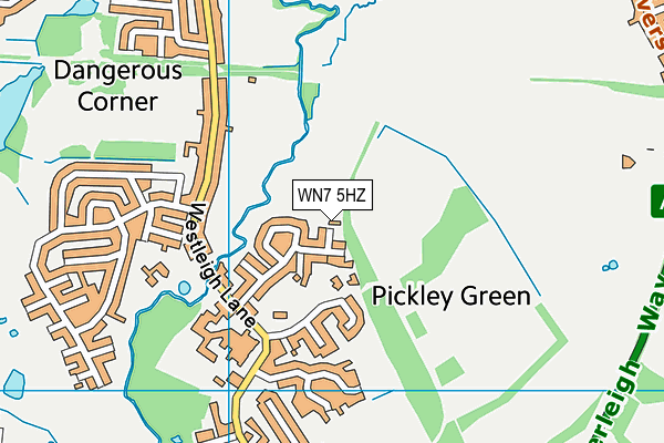 Westleigh High School Playing Fields map (WN7 5HZ) - OS VectorMap District (Ordnance Survey)