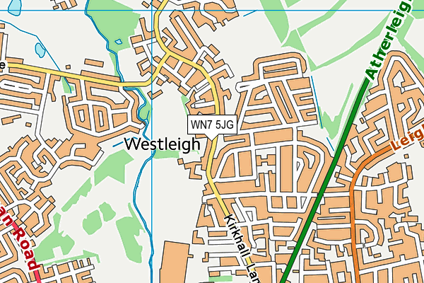 WN7 5JG map - OS VectorMap District (Ordnance Survey)
