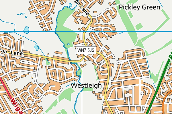 Twelve Apostles Rc Primary School map (WN7 5JS) - OS VectorMap District (Ordnance Survey)