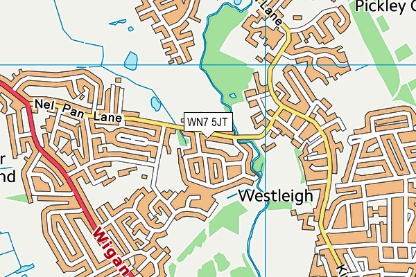 WN7 5JT map - OS VectorMap District (Ordnance Survey)