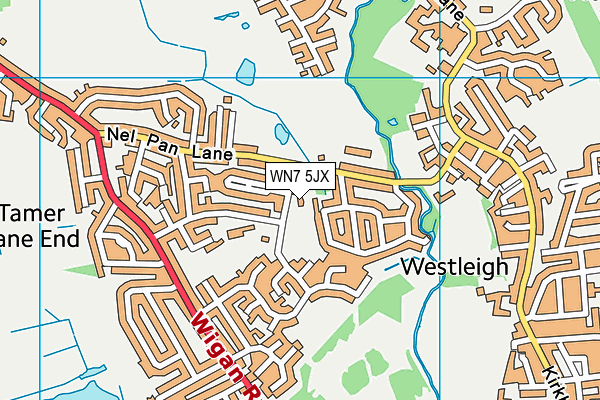 WN7 5JX map - OS VectorMap District (Ordnance Survey)