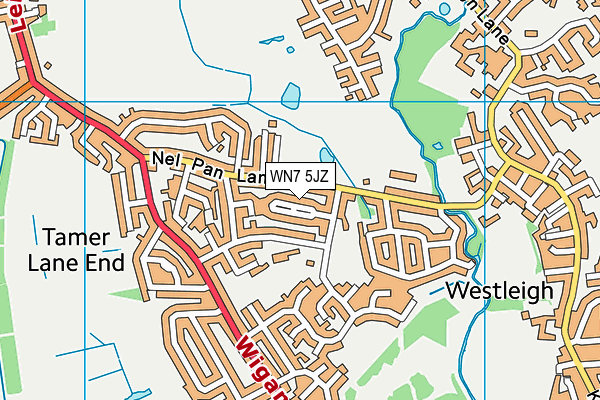 WN7 5JZ map - OS VectorMap District (Ordnance Survey)