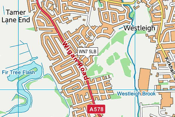 WN7 5LB map - OS VectorMap District (Ordnance Survey)