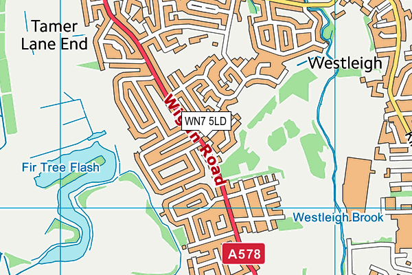 WN7 5LD map - OS VectorMap District (Ordnance Survey)