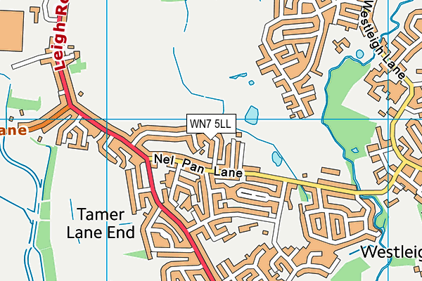WN7 5LL map - OS VectorMap District (Ordnance Survey)