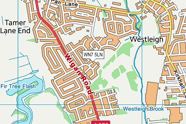 WN7 5LN map - OS VectorMap District (Ordnance Survey)