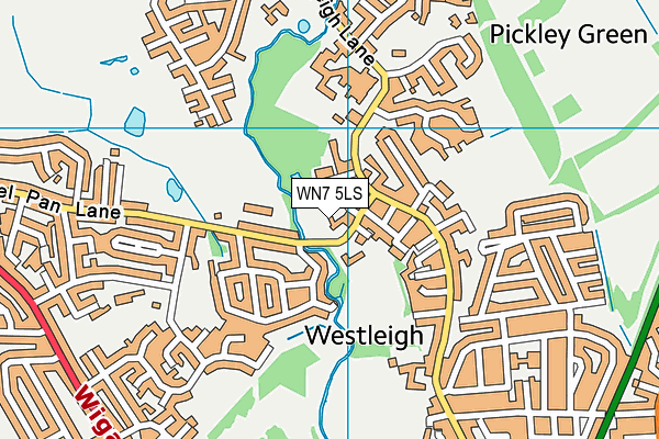 WN7 5LS map - OS VectorMap District (Ordnance Survey)