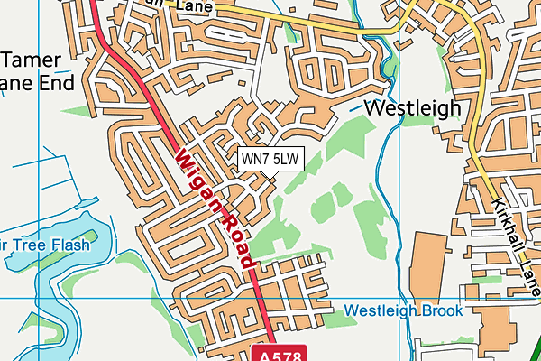 WN7 5LW map - OS VectorMap District (Ordnance Survey)