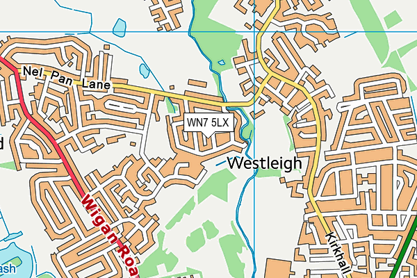 WN7 5LX map - OS VectorMap District (Ordnance Survey)