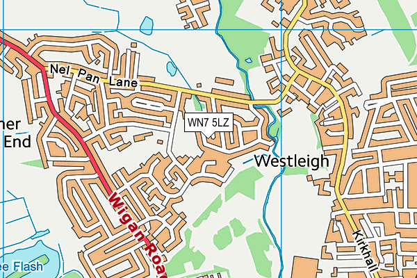 WN7 5LZ map - OS VectorMap District (Ordnance Survey)